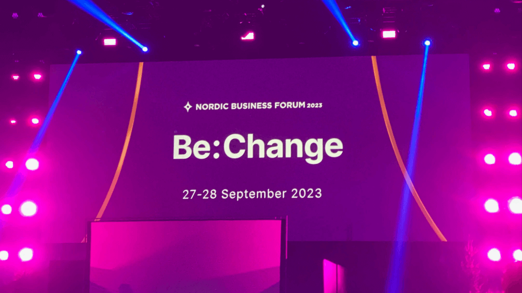 Kuva Nordic Business Forum 2023 päälavasta.